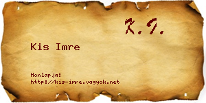 Kis Imre névjegykártya