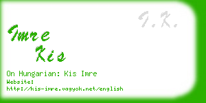 imre kis business card